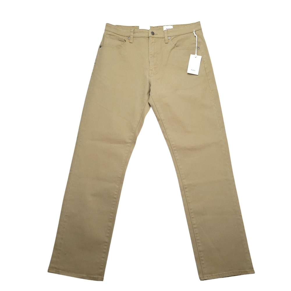 Katin REN 57 Classic Straight Jeans Mens 33x32 Beige Bull Denim Casual Pants